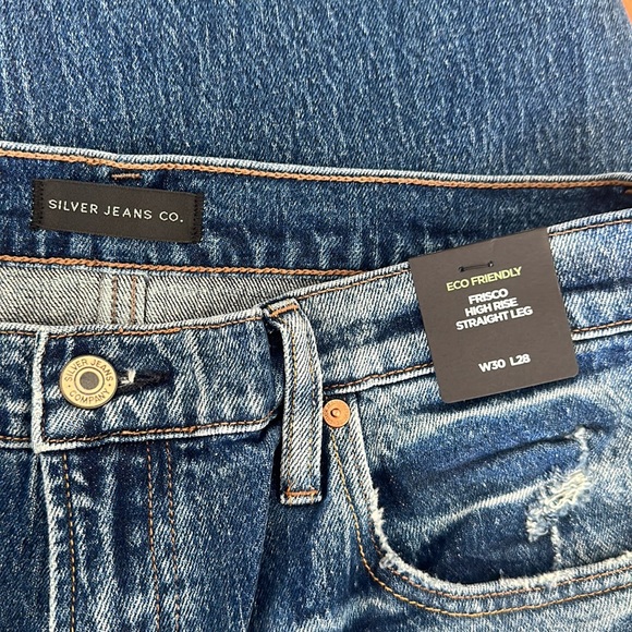 Silver Jeans NWT Frisco High Rise Straight Leg - Eco Friendly - Size 30 - Picture 12 of 12